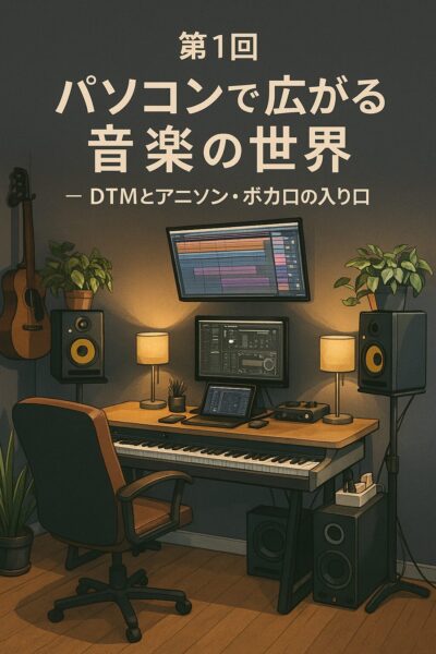 第1回:パソコンで広がる音楽の世界 ― DTMとアニソン・ボカロの入り口